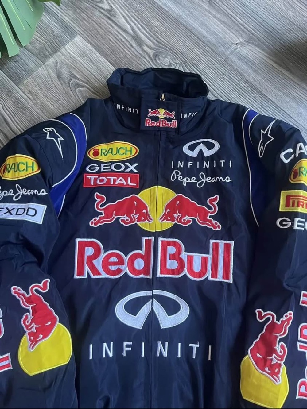Racing Red Bull Navy Blue Logo Team Jacket - Infiniti